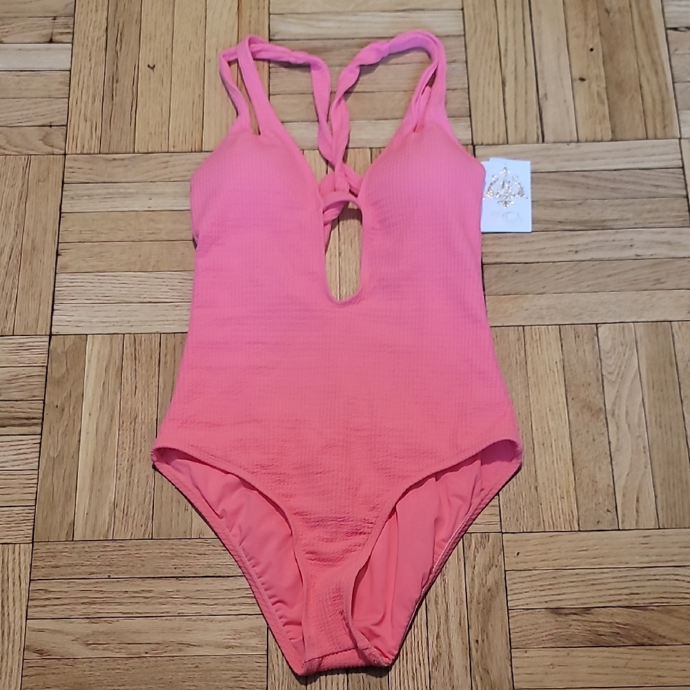BECCA Coral Textured Swimsuit